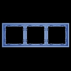 Рамка пластиковая S70 на 3 поста, (деним) Voltum VLS100315