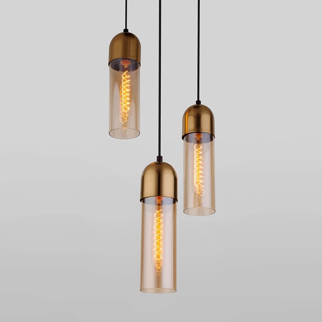 Подвесная люстра Eurosvet Airon 50180/3 янтарный Фото № 1