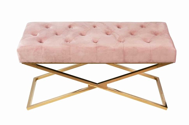 Банкетка ArtHomeDecor Cross ID-78 GL Pink изображение 1 Банкетка ArtHomeDecor Cross ID-78 GL Pink Фото № 1