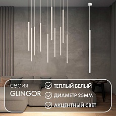 Подвесной светодиодный светильник Denkirs Glingor DK4303-WH 1