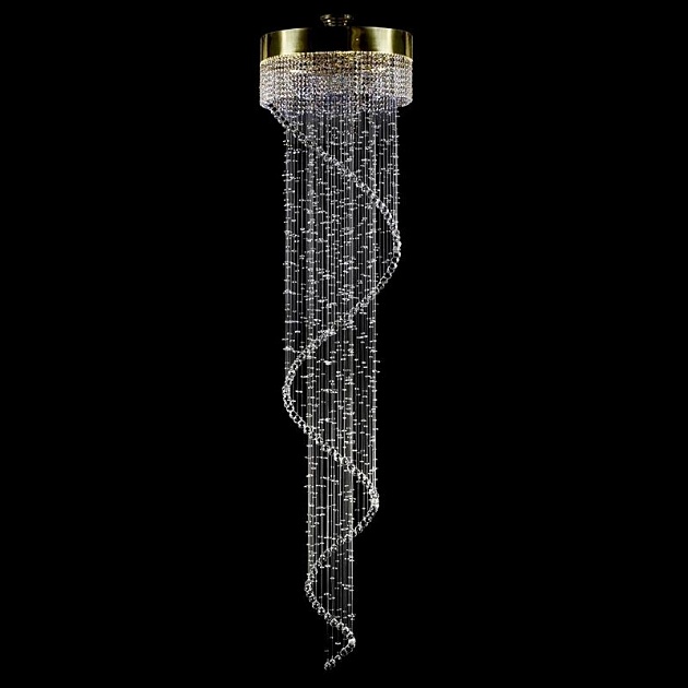 Каскадная люстра Artglass Spiral 600X2500 Chaos CE Фото № 1