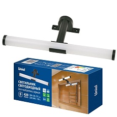 Подсветка для зеркал Uniel ULT-F37-6W/4500K IP44 Black UL-00012516 2