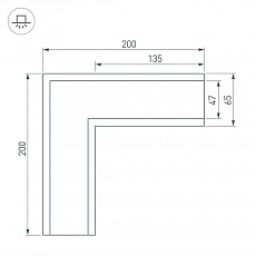 Коннектор L-образный Arlight SL-Linia65-F 030126 1