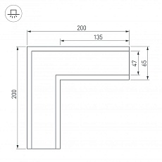 Коннектор L-образный Arlight SL-Linia65-F 030126 1