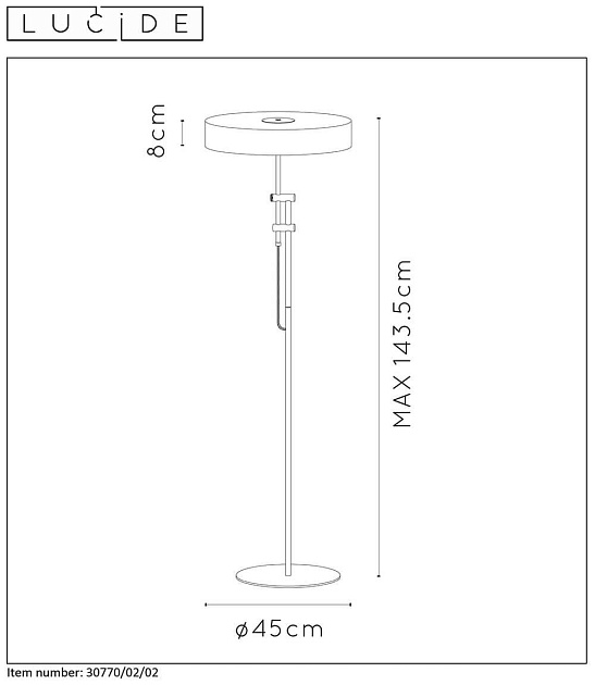 Торшер Lucide Giada 30770/02/02 Фото № 4