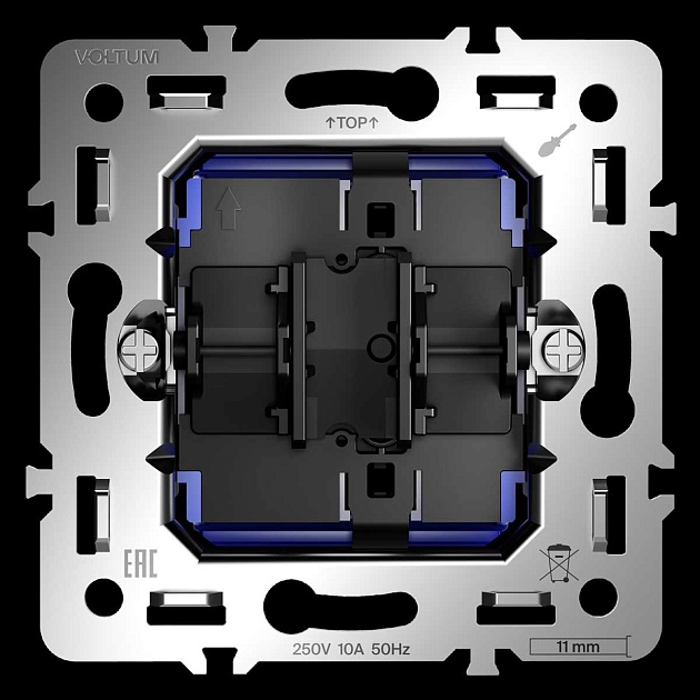Механизм выключателя одноклавишного 10А S70 Voltum VLS0101M Фото № 3