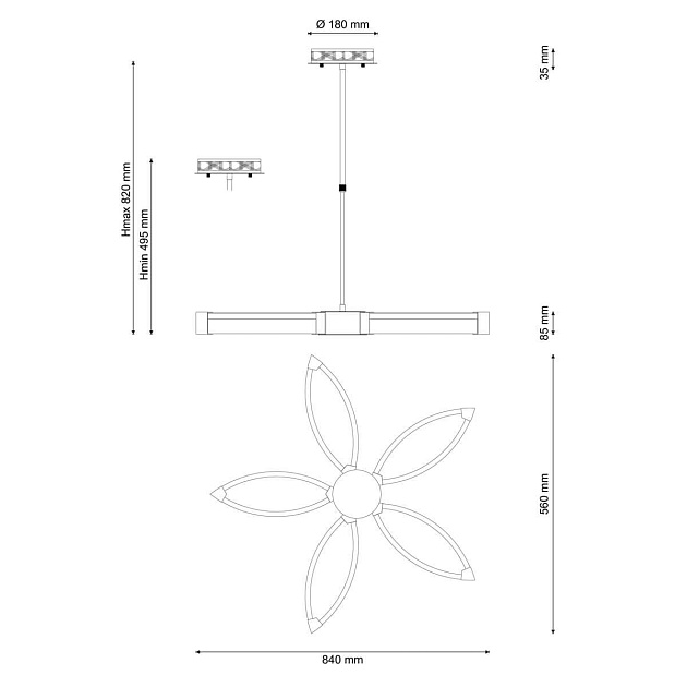 Подвесная люстра Lucia Tucci Modena 172.5 LED фото 2