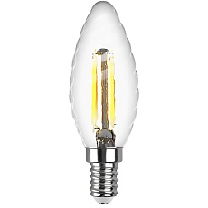 Лампа светодиодная филаментная REV TC37 E14 7W 2700K DECO Premium свеча на ветру 32431 7 1