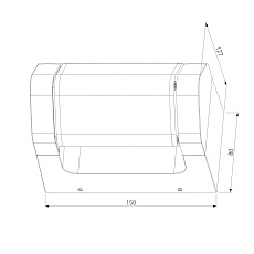 Уличный настенный светодиодный светильник Elektrostandard Dors D LED (35163/D) 3000K черный a072077 4