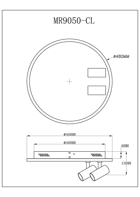 Потолочная светодиодная люстра MyFar Ceiling Focus MR9050-CL изображение 3 Потолочная светодиодная люстра MyFar Ceiling Focus MR9050-CL Фото № 3