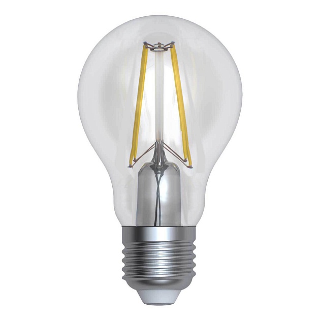 Лампа светодиодная филаментная Uniel E27 12W 3000K прозрачная LED-A60-12W/3000K/E27/CL PLS02WH UL-00004866 Фото № 1