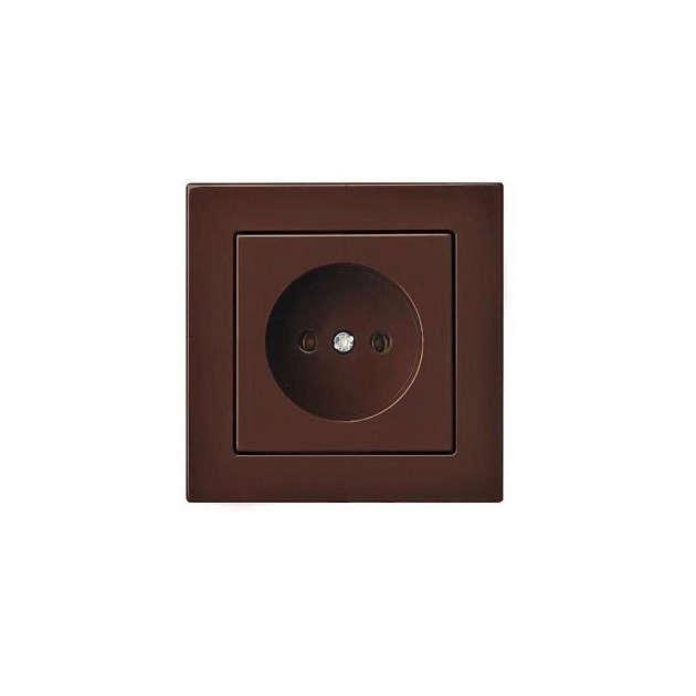Розетка 2P Liregus Epsilon коричневый 28-135 изображение 1 Розетка 2P Liregus Epsilon коричневый 28-135 Фото № 1