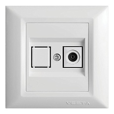 ТВ-розетка Vesta-Electric Roma белый FRZTV010101BEL