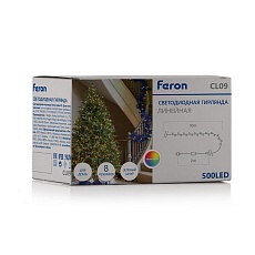 Светодиодная гирлянда Feron Линейная 230V мультиколор 8 режимов CL09 48179 1