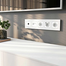 Рамка Werkel Slab на 5 постов белый софт W0052961 4690389207921 2