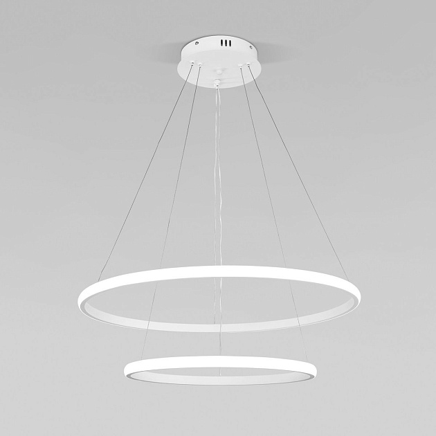 Подвесной светодиодный светильник Eurosvet Collars 90264/2 белый изображение 1 Подвесной светодиодный светильник Eurosvet Collars 90264/2 белый Фото № 1