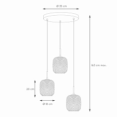 Подвесная люстра Lucide Agatha 03433/03/02 1