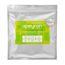 Светодиодная лента Apeyron 4,8W/m 60LED/m 2835SMD зеленый 5M 00-434 5