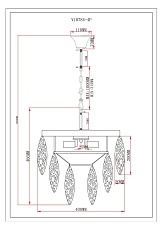 Подвесная люстра Moderli Souls V10784-4P 1