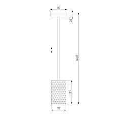 Подвесной светодиодный светильник Eurosvet Bonaldo 50247/1 Led золото 1