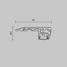 Алюминиевый профиль встраиваемый в пол 59x20 ALM-5920-S-2M Maytoni Led Strip 636025 1