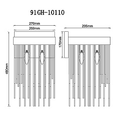 Настенный светильник Garda Decor 91GH-10110 1