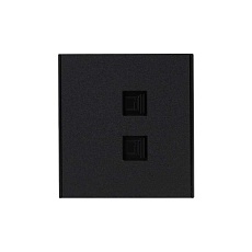 Розетка STRONG компьютерная двойная RJ45+RJ45 кат6 с/у антрацит KRANZ KR-78-0725-5