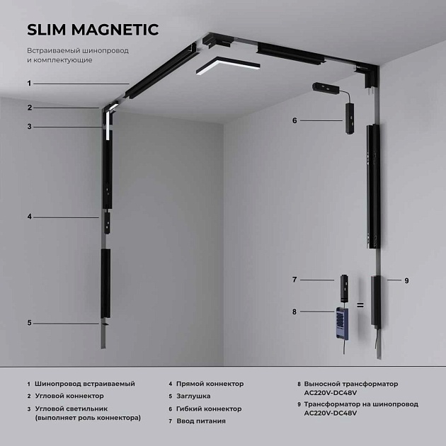Встраиваемый шинопровод Elektrostandard Slim Magnetic 85210/00 a067505 Фото № 2