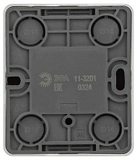 Розетка ЭРА Эксперт 11-3201-03 TV одиночная IP20 ОУ алюминий Б0062996 3