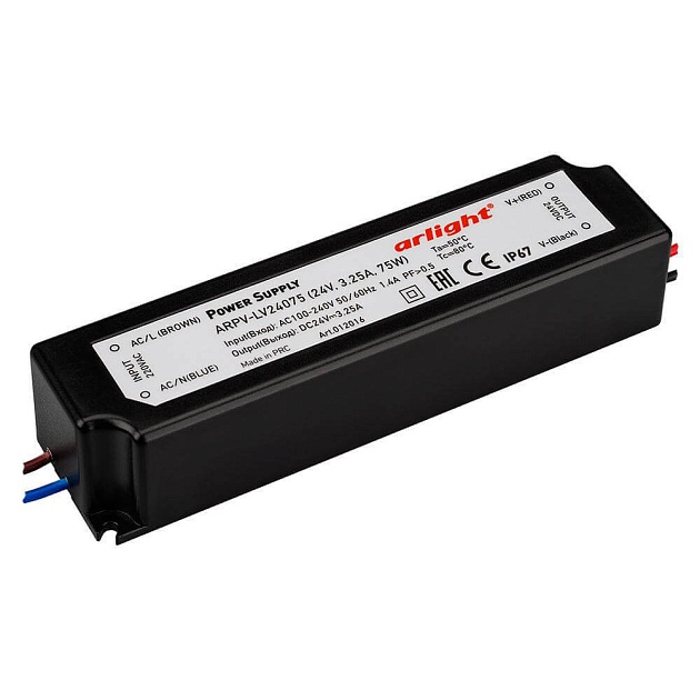 Блок питания Arlight ARPV-LV75 24V 75W IP67 3,1A 012016 Фото № 1