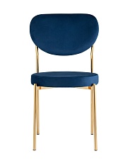 Кухонный стул Stool Group Барбара велюр королевский синий золотые ножки BARBARA GL HLR-69 2