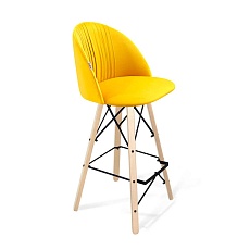 Барный стул Sheffilton SHT-ST35-1/S80 имперский жёлтый/прозрачный лак/чёрный 1196559701