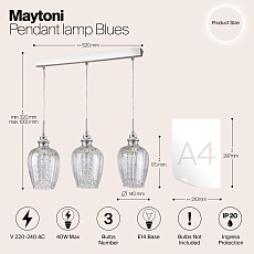 Подвесной светильник Maytoni Blues MOD044-PL-03-N 1
