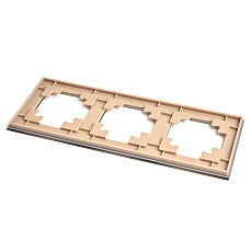 Рамка 3-местная Stekker Катрин GFR00-7003-08 золото 49036 2