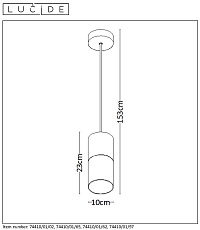Подвесной светильник Lucide Zino 74410/01/62 3