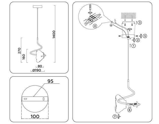 Подвесной светильник Ambrella light High Light LH15001 изображение 11 Подвесной светильник Ambrella light High Light LH15001 Фото № 11