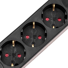 Удлинитель STANDARD 3 гнезда, 3м, 3х1,0мм², с/з, с выключателем, 2 USB, черный REXANT 13-4022 1