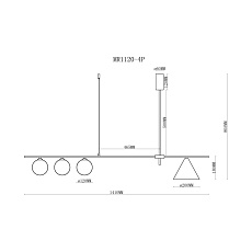 Подвесной светильник MyFar Elena MR1120-4P 4