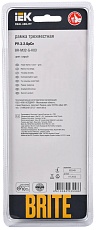 Рамка 3-постовая IEK Brite РУ-3-2-БрСе серая BR-M32-G-K03 2