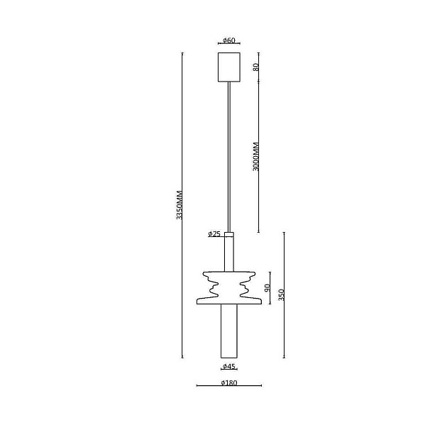 Подвесной светильник Maytoni Sound Wave MOD255PL-01B3 Фото № 7