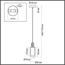 Подвесной светильник Odeon Light Classic Saga 5088/1A 1
