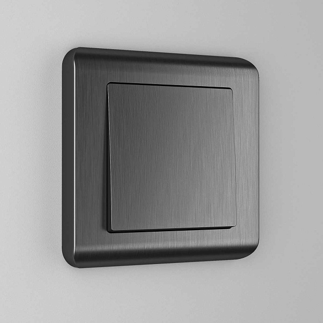 Выключатель одноклавишный проходной Werkel графит рифленый W1112004 4690389158391 изображение 5 Выключатель одноклавишный проходной Werkel графит рифленый W1112004 4690389158391 Фото № 5