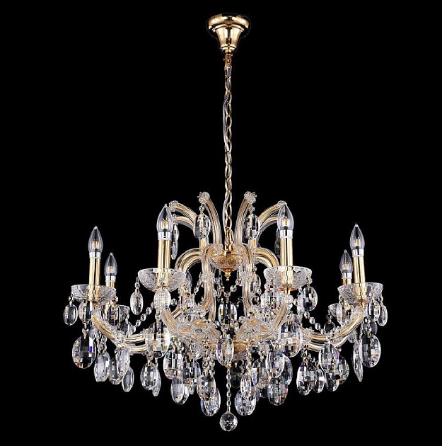 Подвесная люстра Crystal Lux Hollywood SP8 Gold изображение 1 Подвесная люстра Crystal Lux Hollywood SP8 Gold Фото № 1