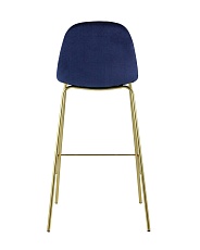 Барный стул Stool Group Валенсия велюр синий золотые ножки BC-91003B blue HLR-64 2
