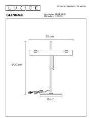 Настольная лампа Lucide Glendale 20522/02/30 1