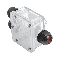 Коробка распределительная Stekker LD538 водонепроницаемая на 3 выхода, 450V, 110х70х35, прозрач 50130 3