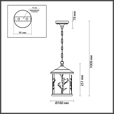 Уличный подвесной светильник Odeon Light Nature Cuita 4963/1 4