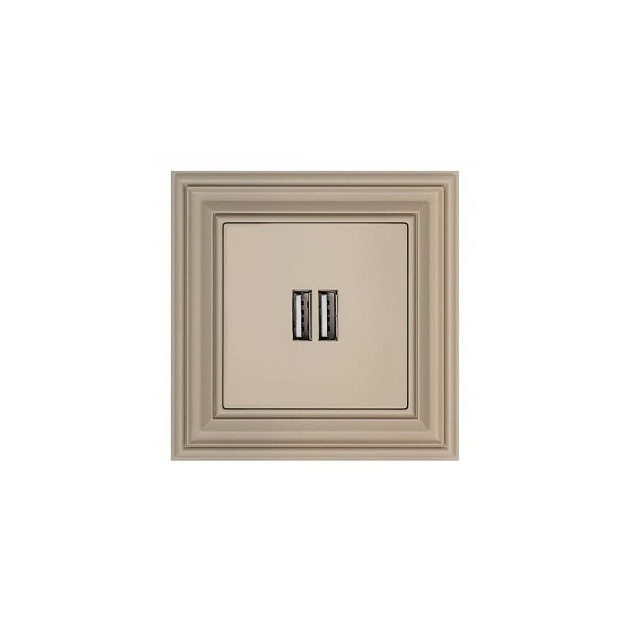 Розетка 2xUSB Liregus Retro кремовый омбре 29-117 Фото № 1
