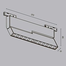 Трековый светодиодный светильник Maytoni Technical Levity Points Rot TR194-1-12W3K-M-B 1