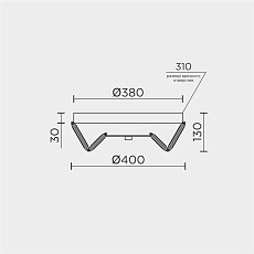 Потолочный светильник LED4U L1190-400 CR 5